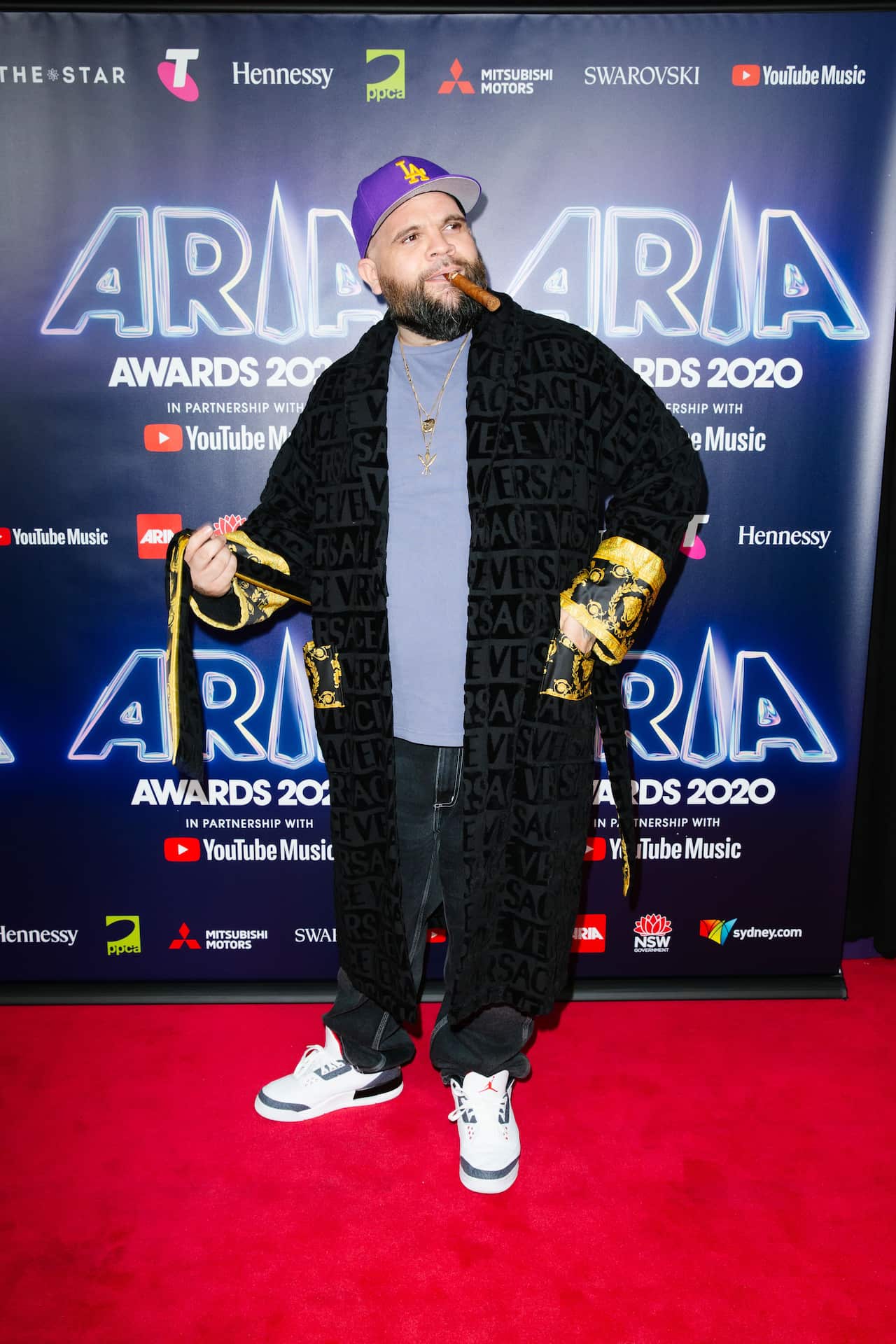 Briggs walks the red carpet at the 2020 ARIA Awards 