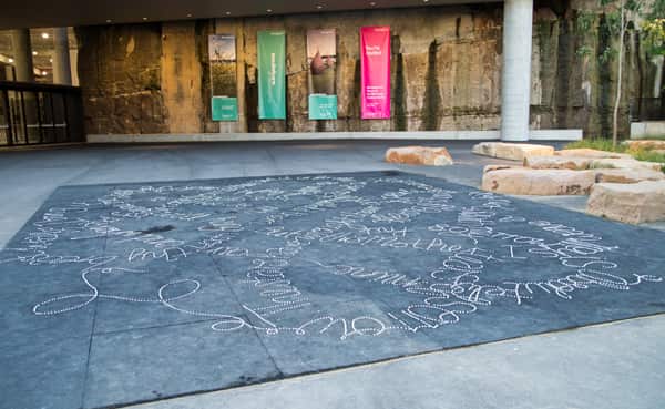 Sangeeta Sandrasegar sculpture, an inscribed poem paying homage to femaleness and motherhood