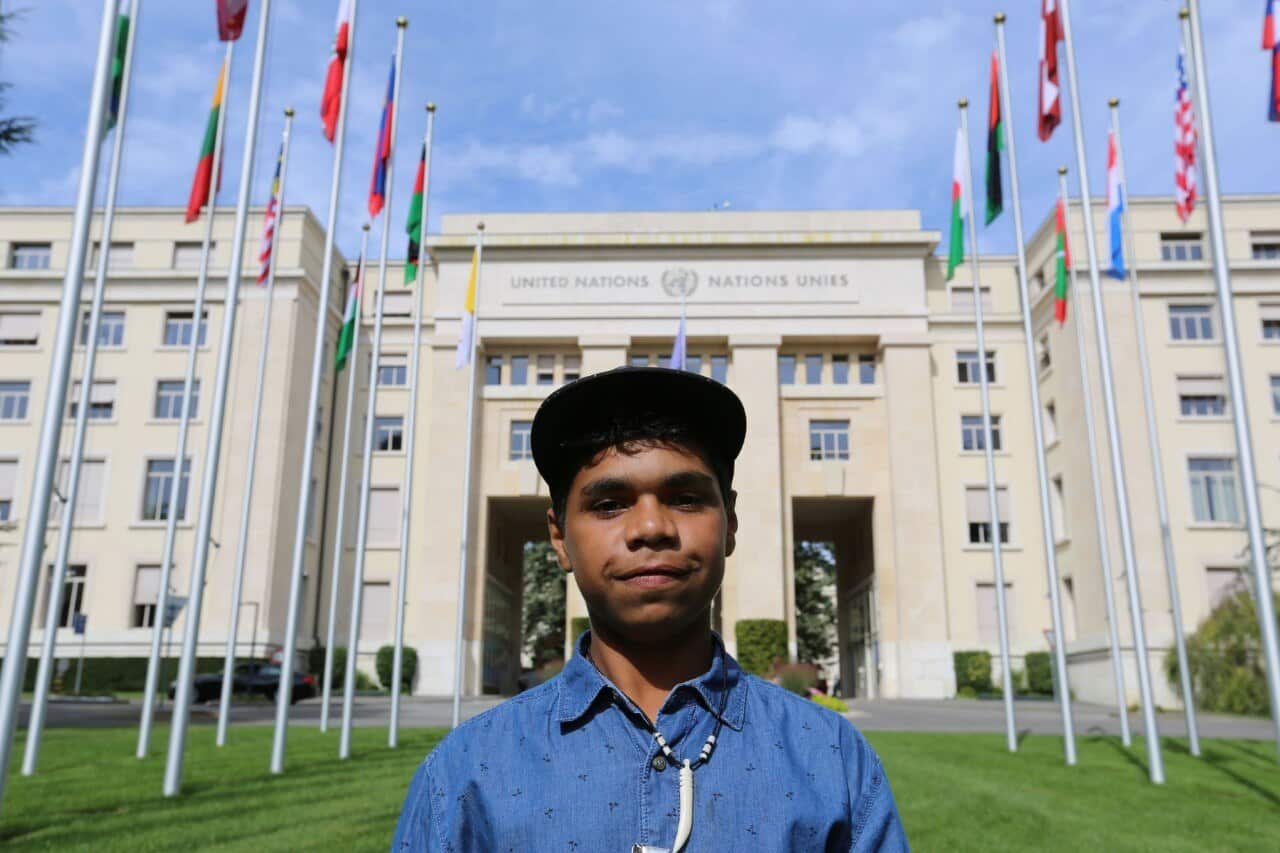 Photo of Dujuan Hoosan at the United Nations