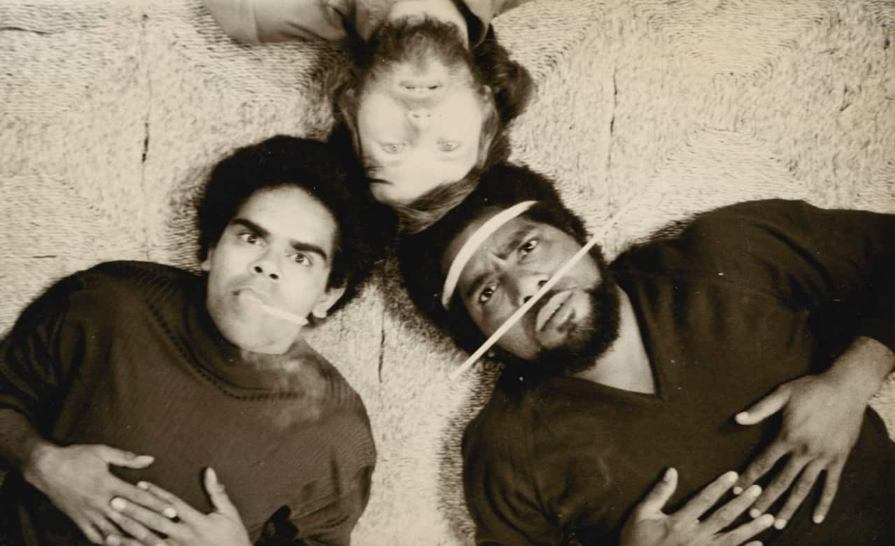 A black and white photo of Uncle Jack Charles in his younger years