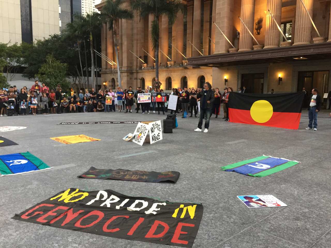 Adrian Burragubba at justice for Elijah rally