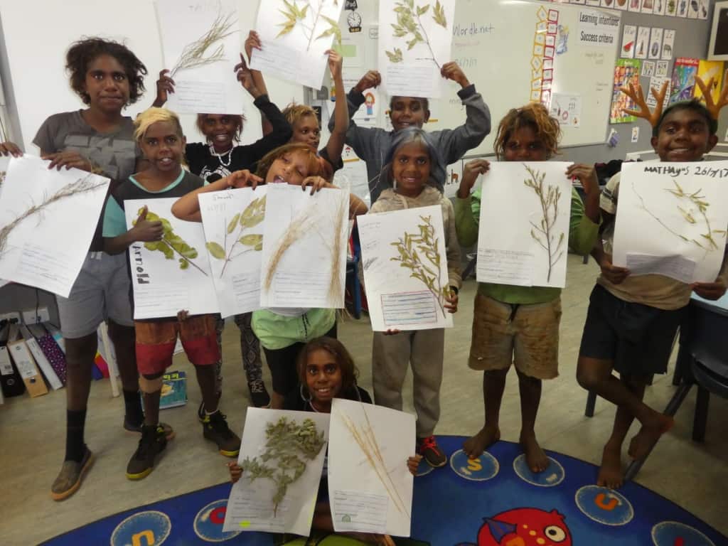 Indigenous students learning on country