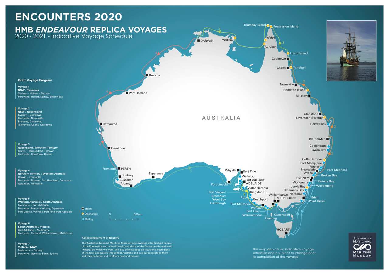 Endeavour Circumnavigate 2 Route