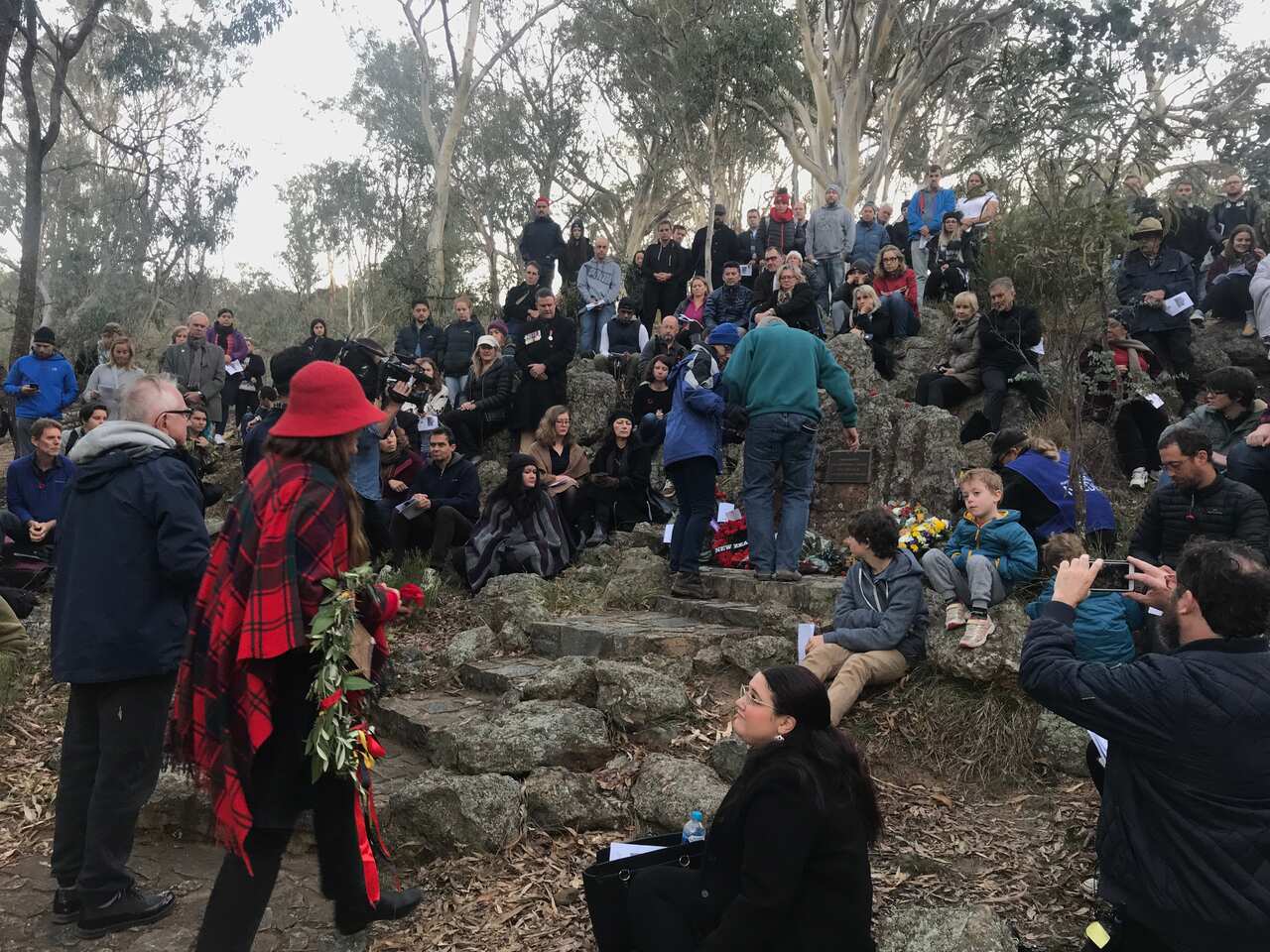 Anzac Day memorial in ACT at Mount Ainslie.