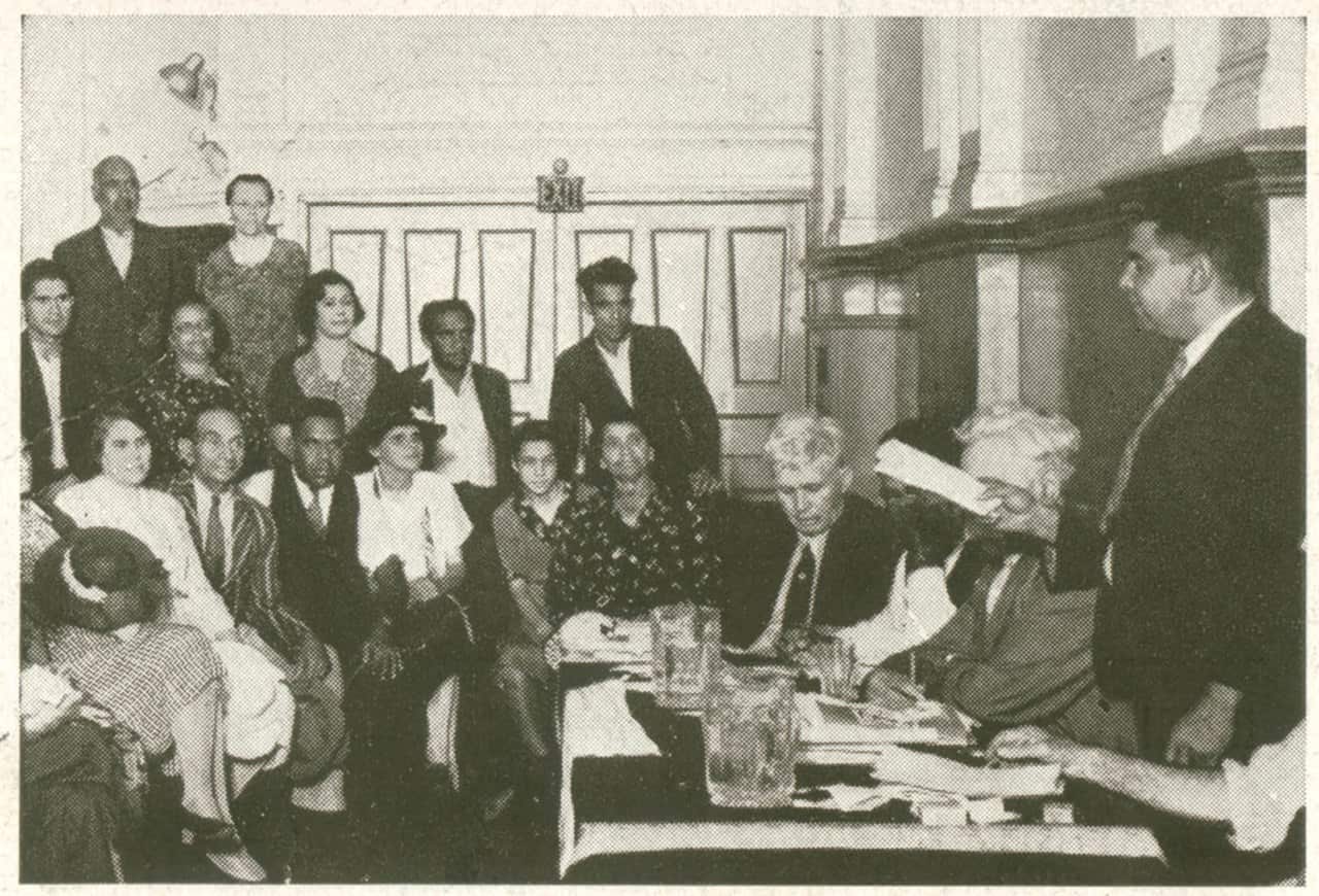 Jack patten reads to the assembled crowd for the first ever Day of Mourning