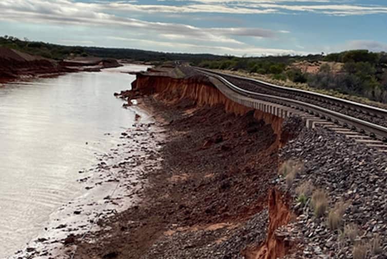 Flooded rail South Australia