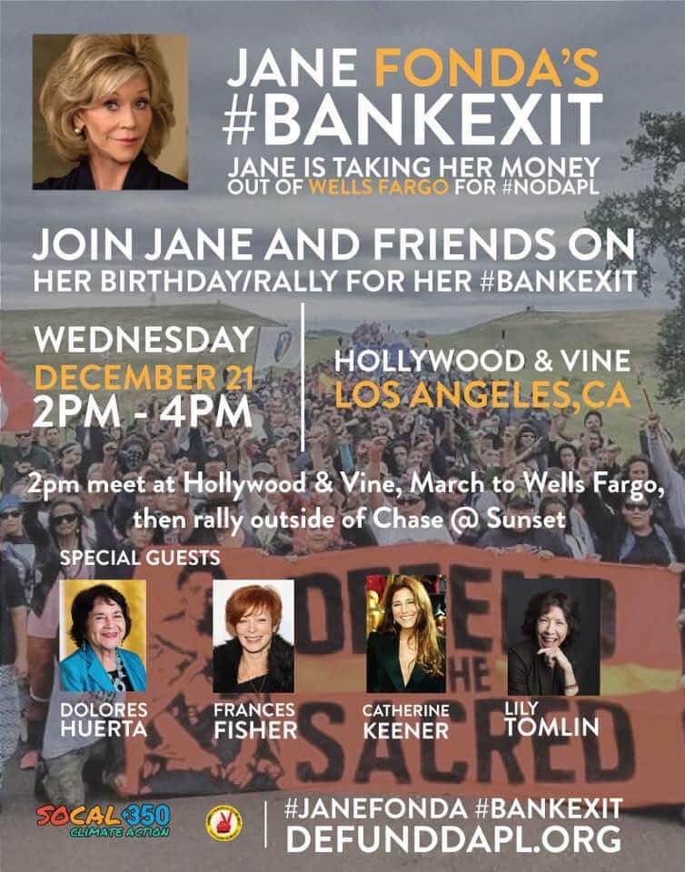 Hollywood legend Jane Fonda is leading a movement to defund the Dakota Access Pipeline