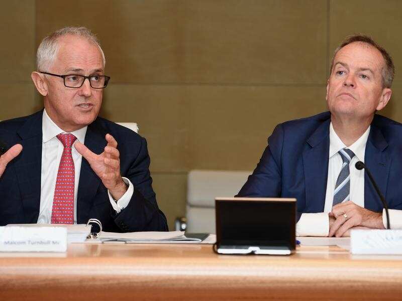 Prime Minister Malcolm Turnbull (left), Bill Shorten