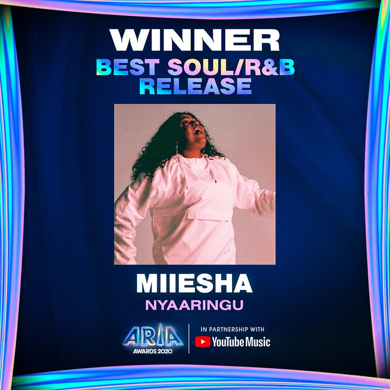  Anangu/Torres Strait Islander singer Miiesha took home the ARIA Award for Best Soul/RnB Release