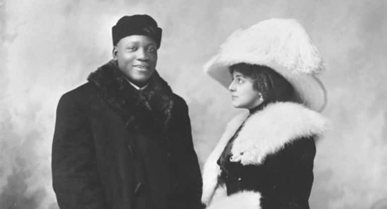 Boxer Jack Johnson and with his wife Etta Duryea