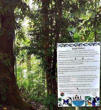 Blue Pool second sign