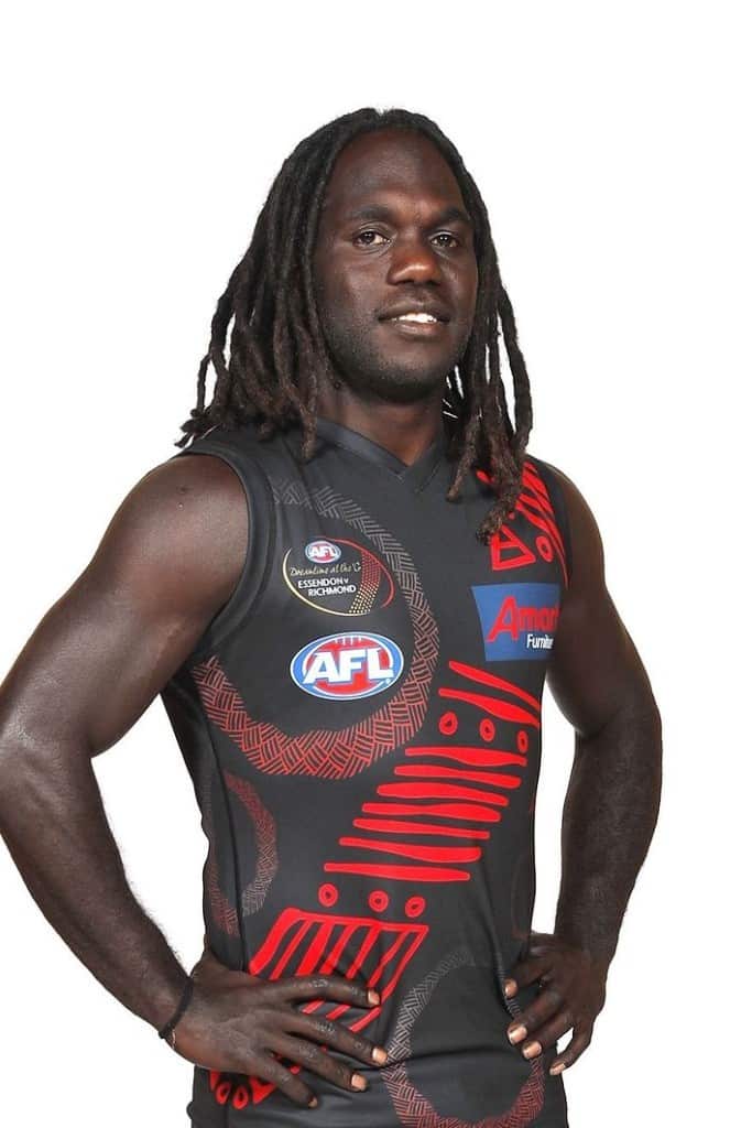The 2020 Essendon Bombers Indigenous round guernsey.