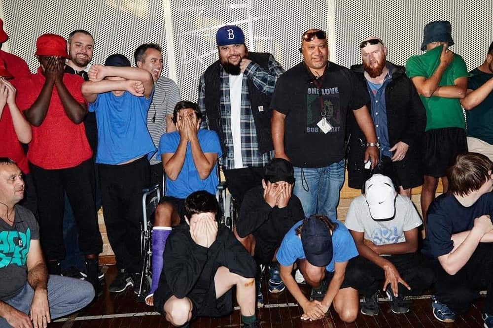 Briggs with the kids at juvie