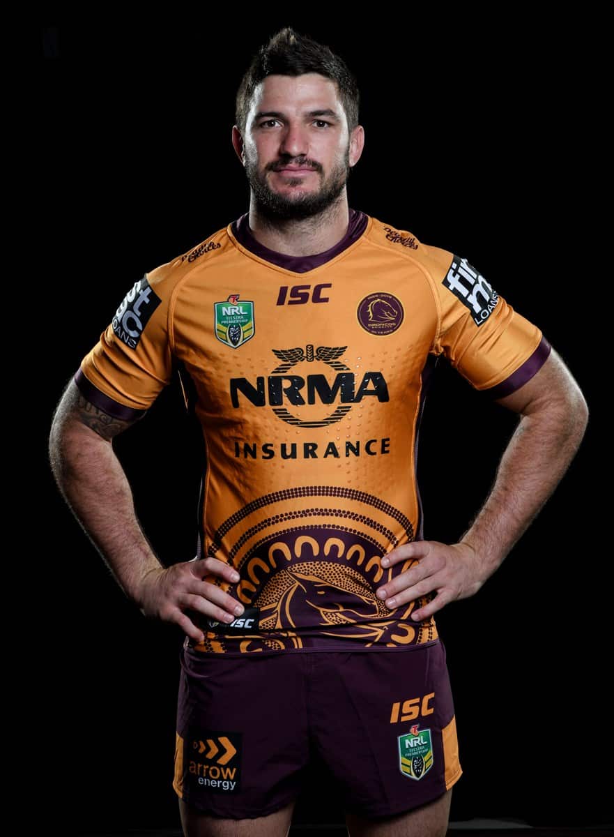 Matt Gillett in Broncos 2018 Indigenous Round jersey