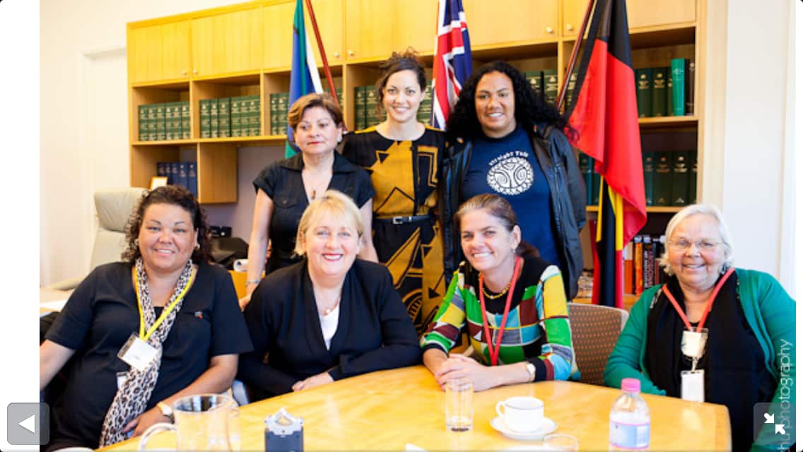 Carla McGrath with former Indigneous Affairs Minister Jenny Macklin and other Indigenous women at Parliament House Canberra