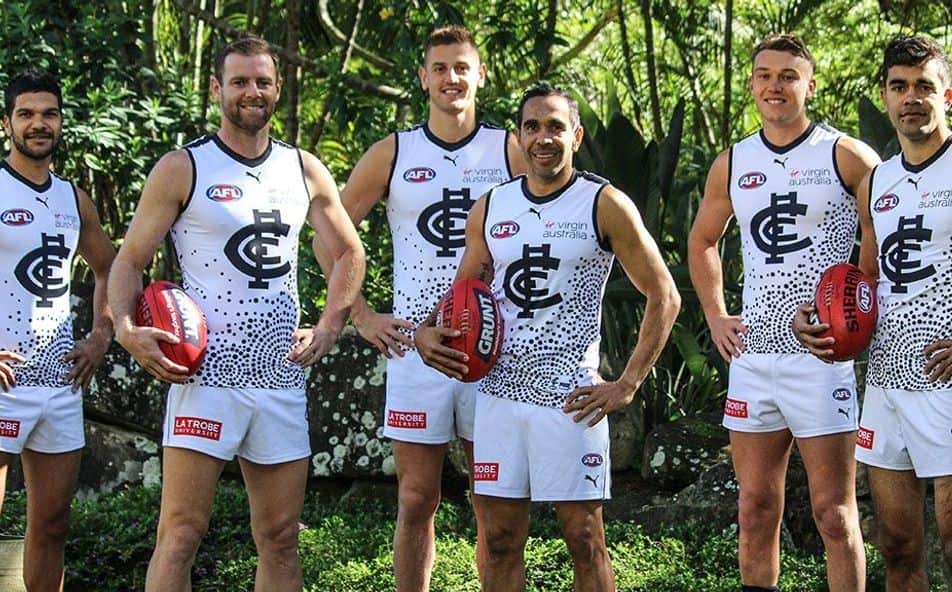 The 2020 Carlton Football Club's Indigenous round guernsey.