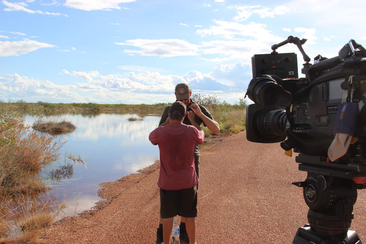 Dr Malcolm Lindsay getting ready for his interview.