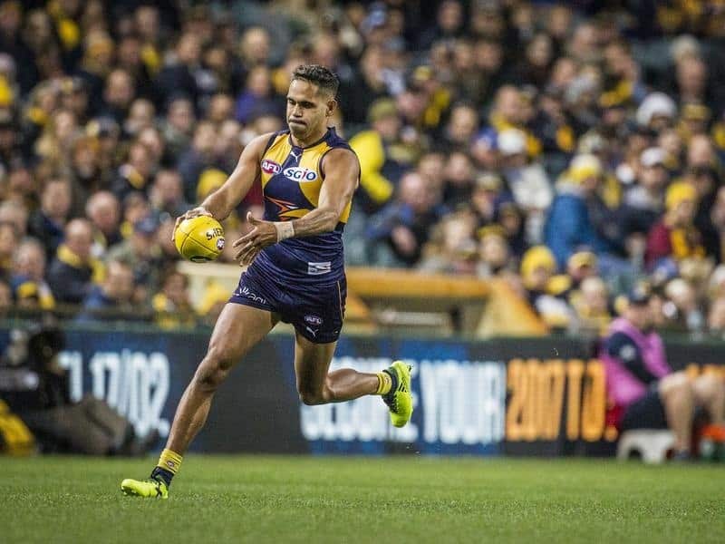Lewis Jetta of the West Coast Eagles during the round 21 AFL.