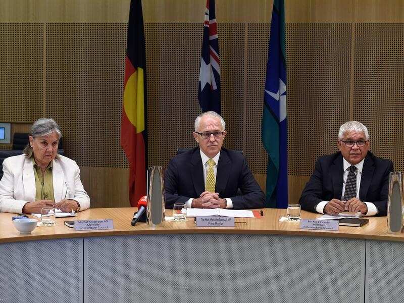 Malcolm Turnbull at the first meeting of the Referendum Council in May 2017.