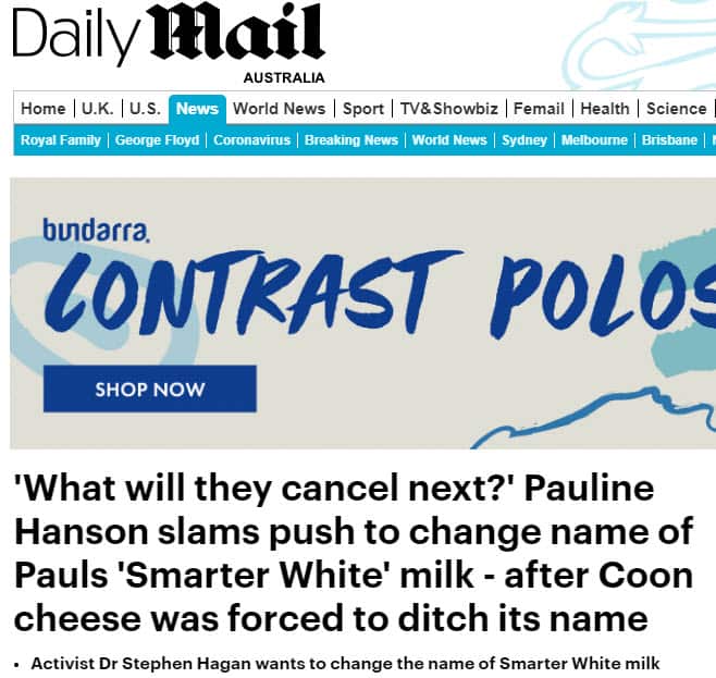 The Daily Mail headline