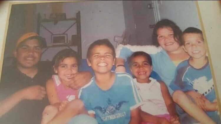 David Dungay Jnr with his family