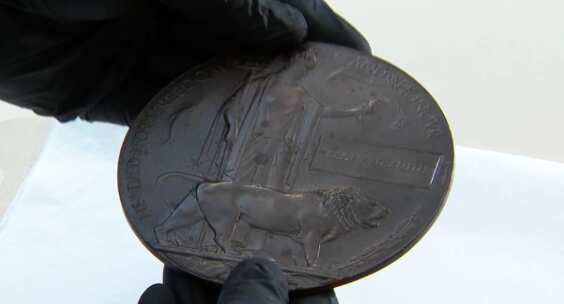 A dead man's penny of an Aboriginal digger held by the Australian War Memorial