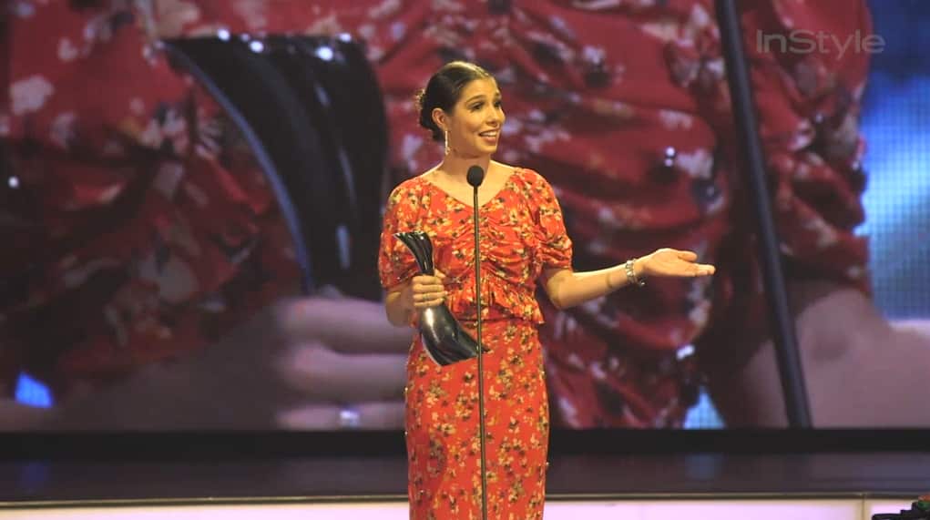 Ella Havelka accepting InStyle women of style awards