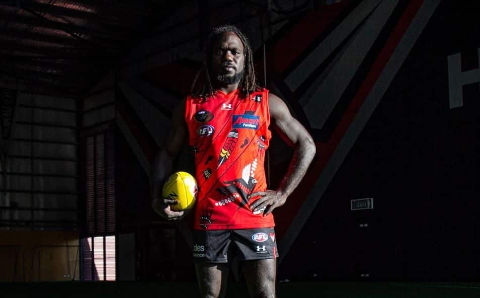 Also by Dixon Patten is Essendon's guernsey. 