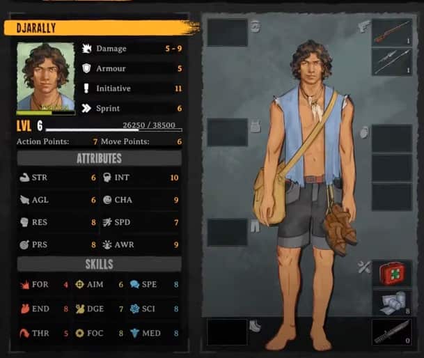 Broken Roads video game character