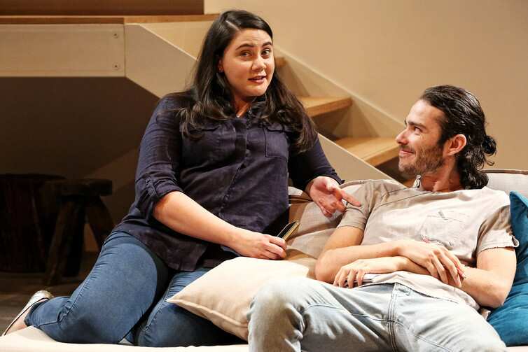  Shari Sebbens and James Bell as the star-crossed lovers.