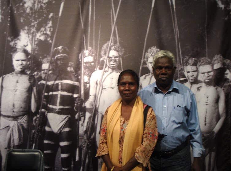 Gumbula with his wife, Pamela Ganambarr