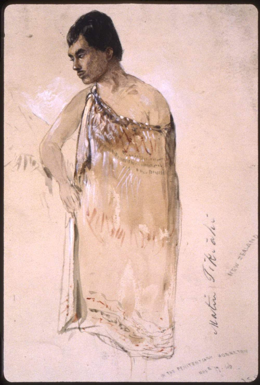 A portrait of Matiu Tikiaki