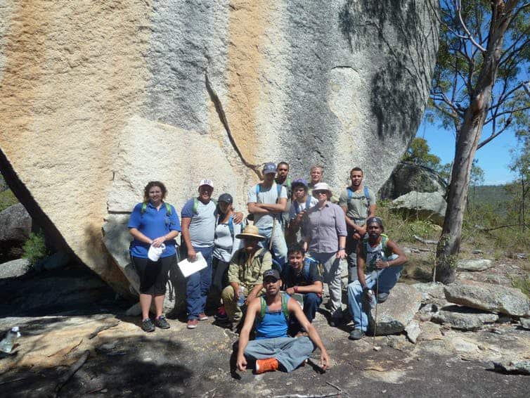 Participants for the ‘Skills on Country – Cultural Mapping Workshops for Young Traditional Owners’ project on Mbarbaram Country.