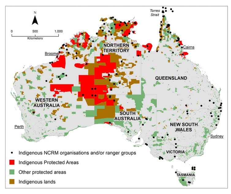 The breakdown of Indigenous ranger programs in place around Australia.