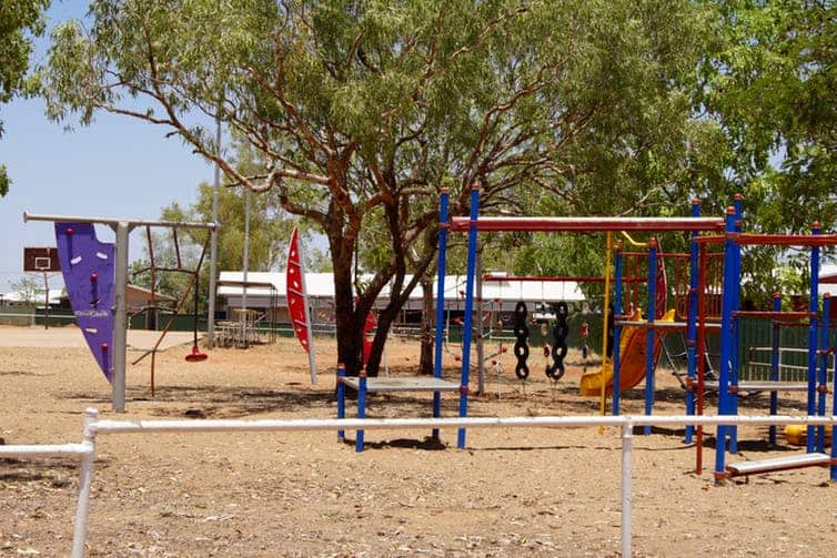 Improvements have been delivered to remote communities, like this playground in the East Kimberley region, but much work remains to be done.