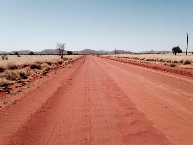 On the road to the APY Lands in South Australia.