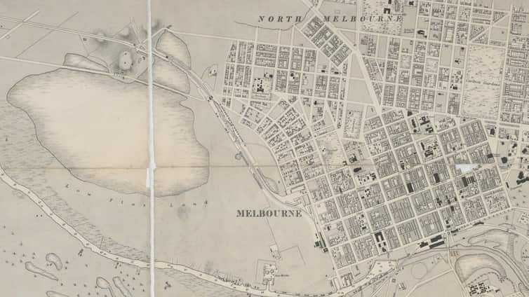 The draining of the West Melbourne Swamp