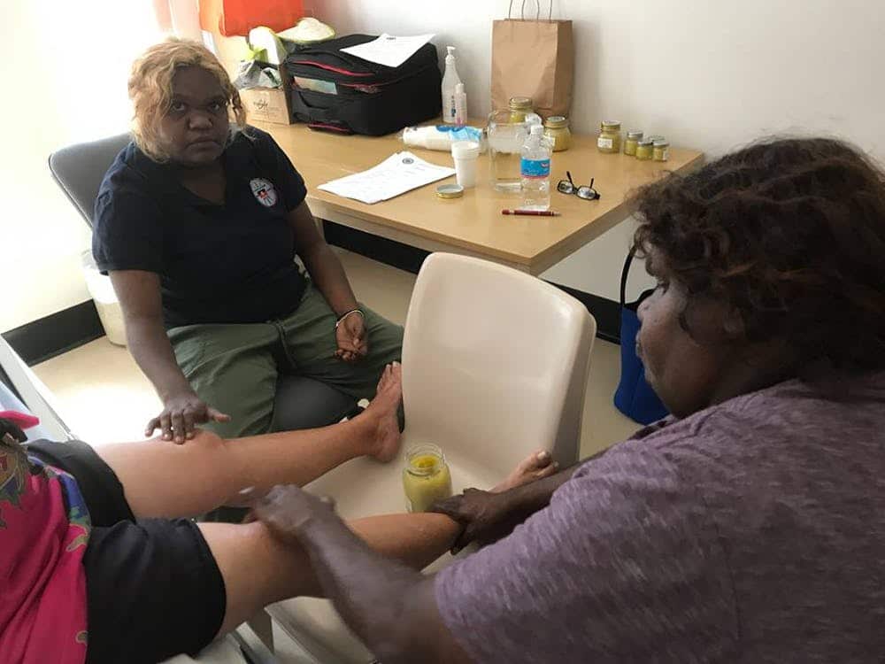 Ngangkari heal through observing, listening and touch. ANTAC