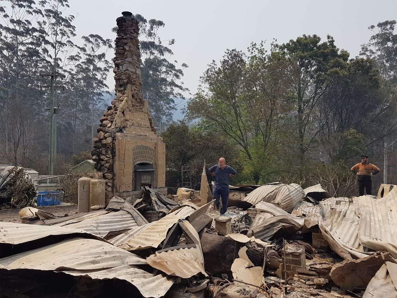 Helen Jones' home after the NSW bushfires
