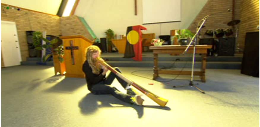 An Indigenous focused church service is held once a month. 