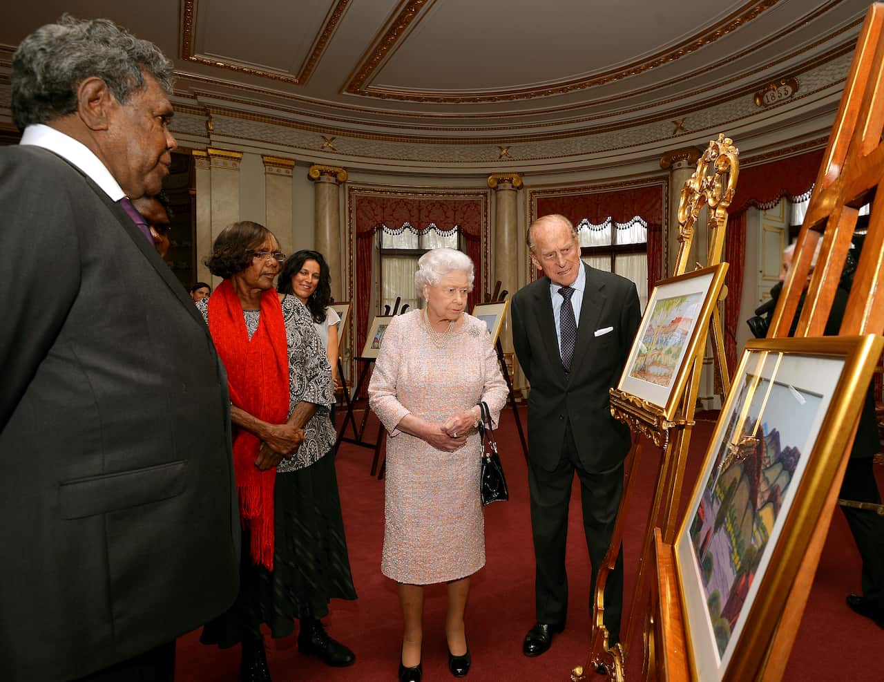 Queen Elizabeth II Receives Aboriginal Art