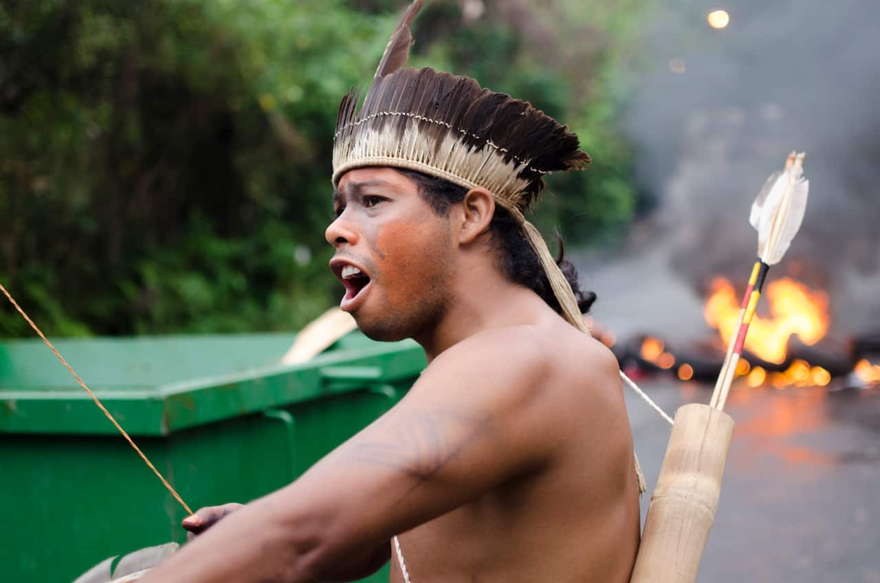 General Strike Brazil - Indigenous Protest