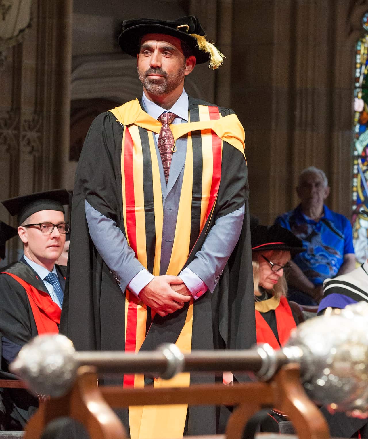 Adam Goodes Honorary Doctorate degree photo shoot