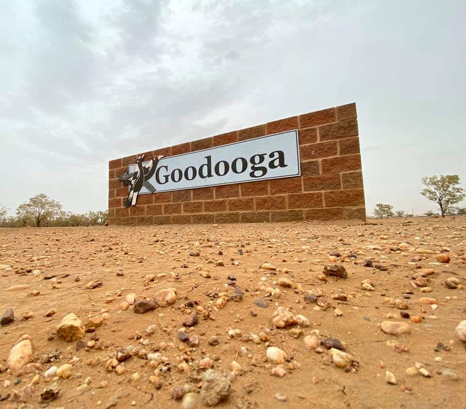 Town sign for Goodooga 