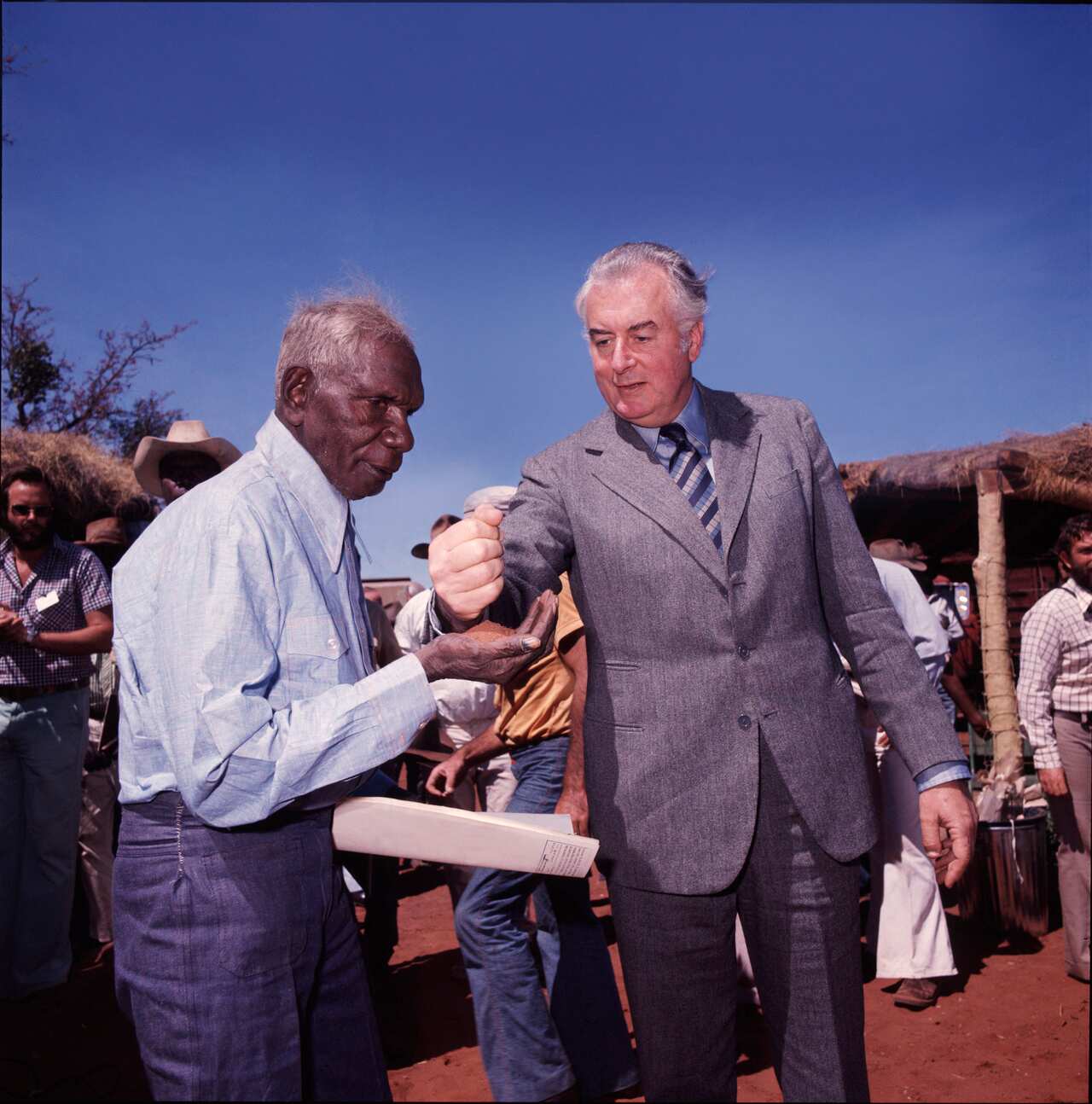 Gough Whitlam and Vincent Lingiari