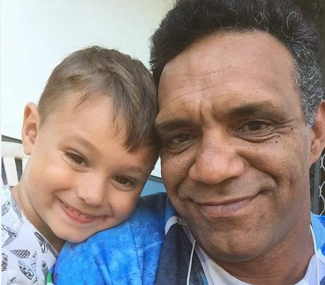 Trevor Duroux with grandson