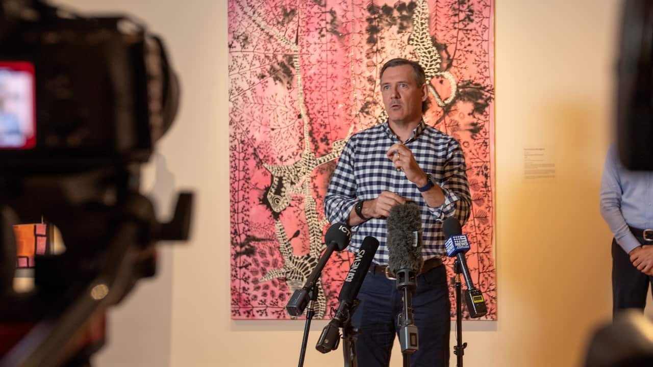 Chief Minister Michael Gunner announcing another step towards a National Aboriginal Art Gallery 