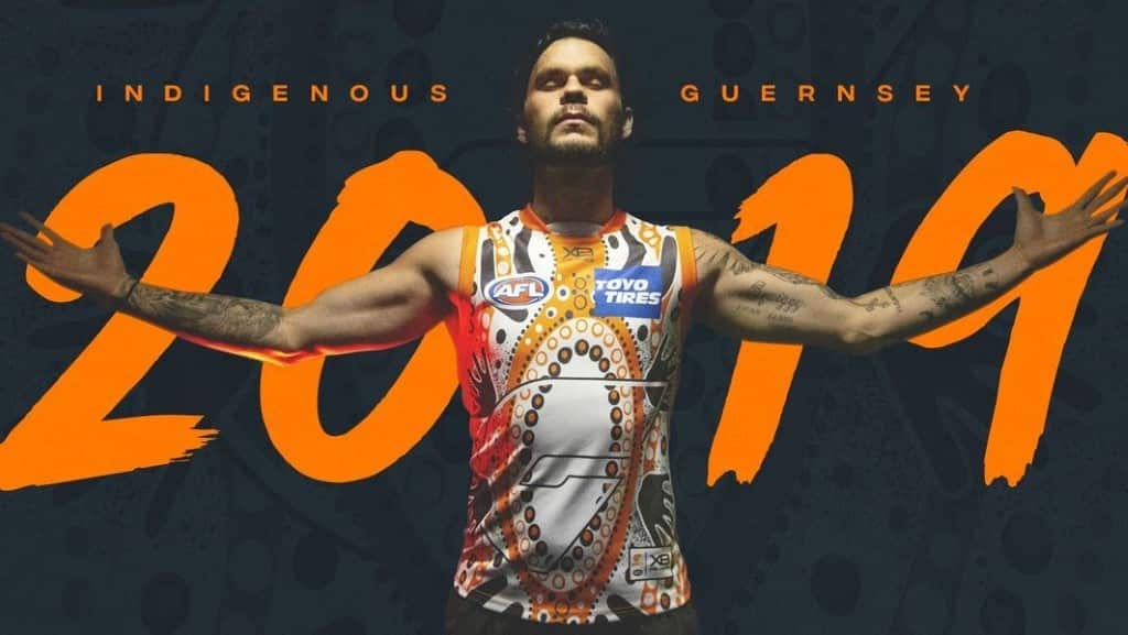 The 2020 Greater Western Sydney's Indigenous round guernsey.