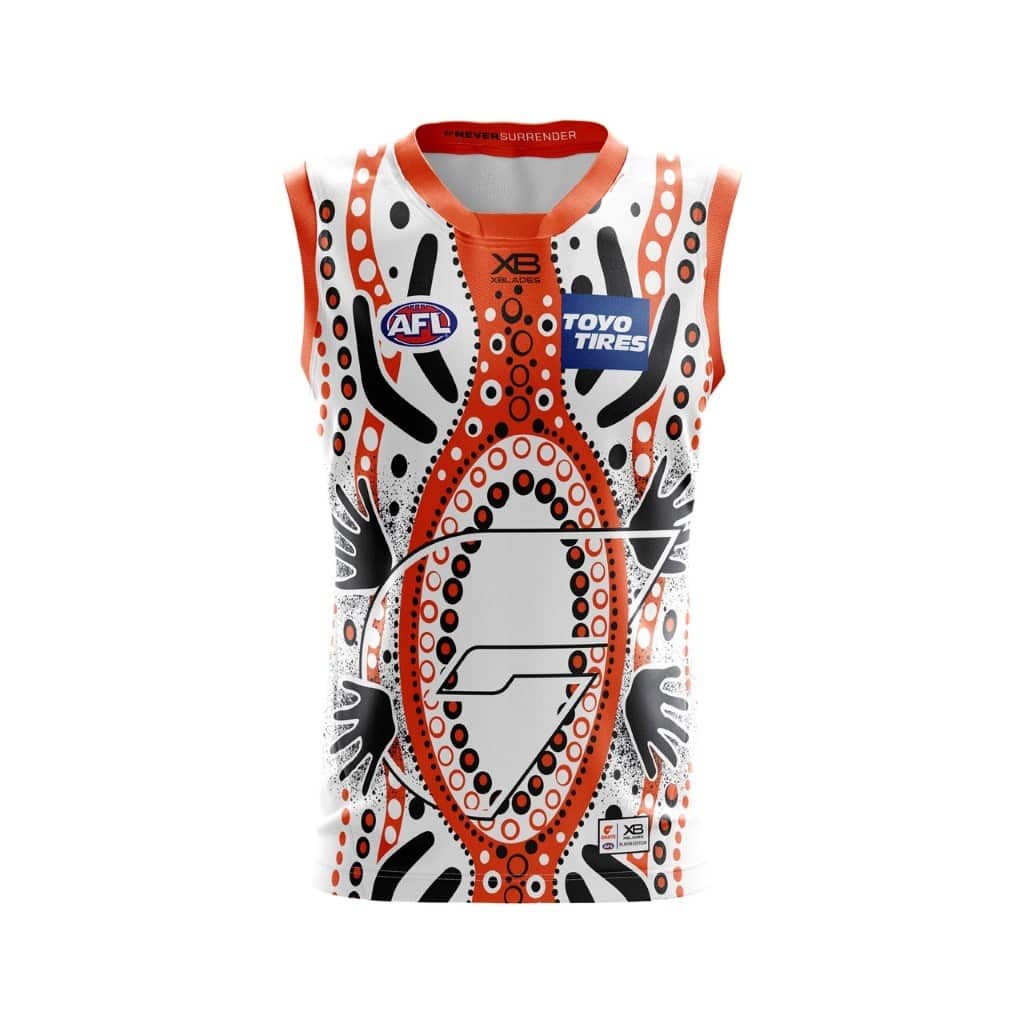 The 2020 Greater Western Sydney's Indigenous round guernsey.