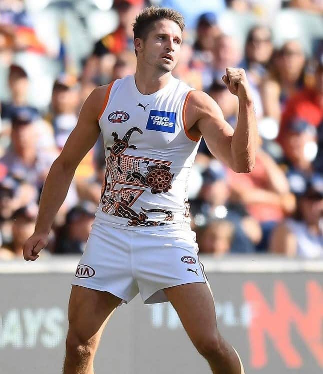 GIANTS forward and proud Whadjuk- Ballardong Noongar man Bobby Hill designs the shirt his team will wear for this year’s Indigenous Round. 